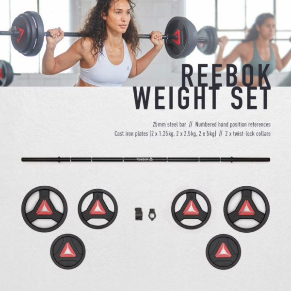 Reebok Weight Set with Pump Bars RSWT-16091